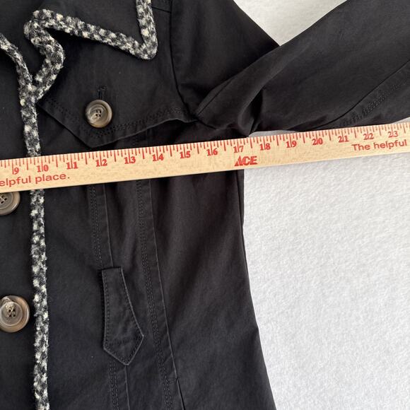 Burberry Blue Label Jacket. Black With Houndstooth Trim. Sz 38 - Picture 8 of 8